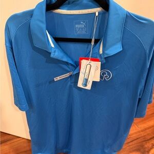 Puma Men's Vibrant Blue Polo Shirt